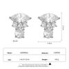 ZAKOL Cute Pink Square Zircon Stud Earrings for Elegant Women Cubic Zirconia Wedding Party Birthday Zircon