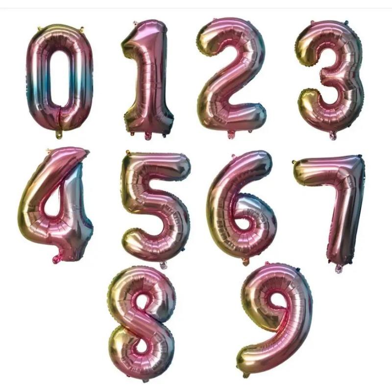 16 32 Inch Foil Birthday Balloons Number Ballon Figures Wedding Happy Birthday Party Decorations Kid Baloons Birthday