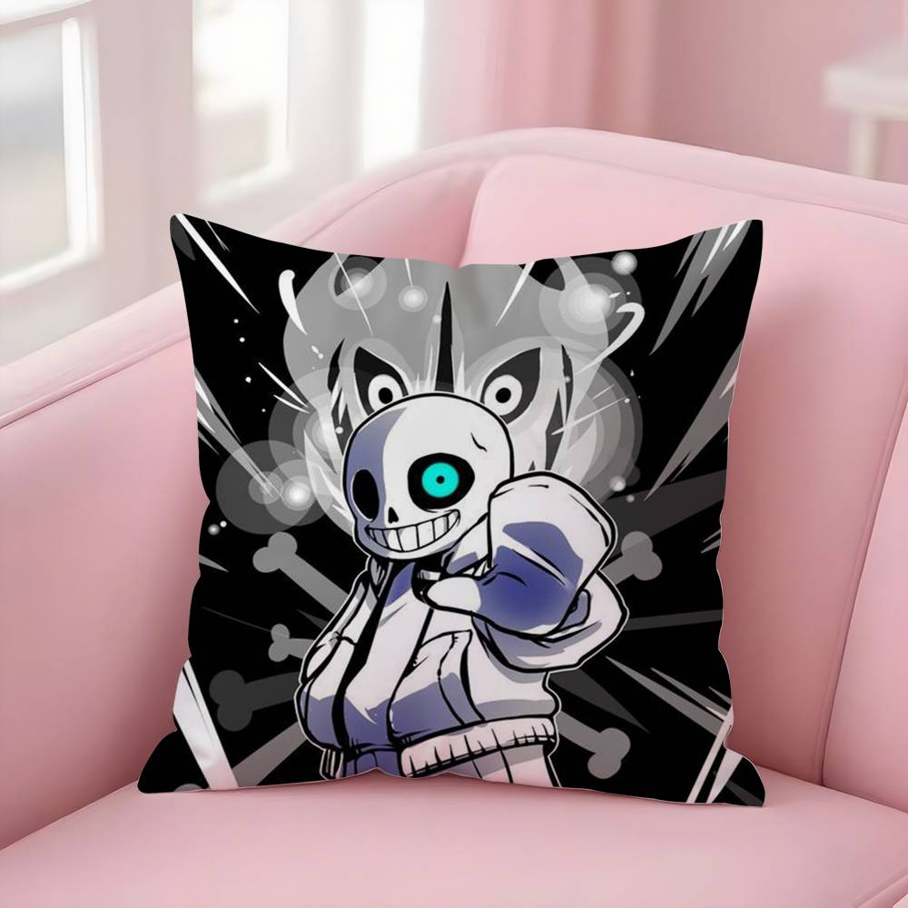 Game U-Undertale Pillow Case Sofa Short Plush Double-sided HD Printing Room Home Office Gift Cushion Cover