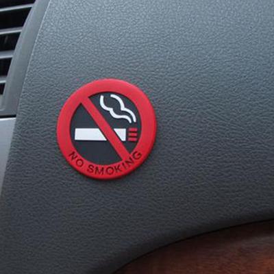 Autoaufkleber „Rauchen verboten“, Styling, rund, rotes Schild, Vinyl-Aufkleber