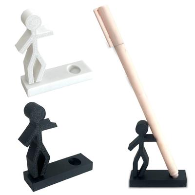 1/2Pcs Pen Holder Ornament Fine Workmanship Lines Figure Shape Pen Stand Decorative Desktop Ornament