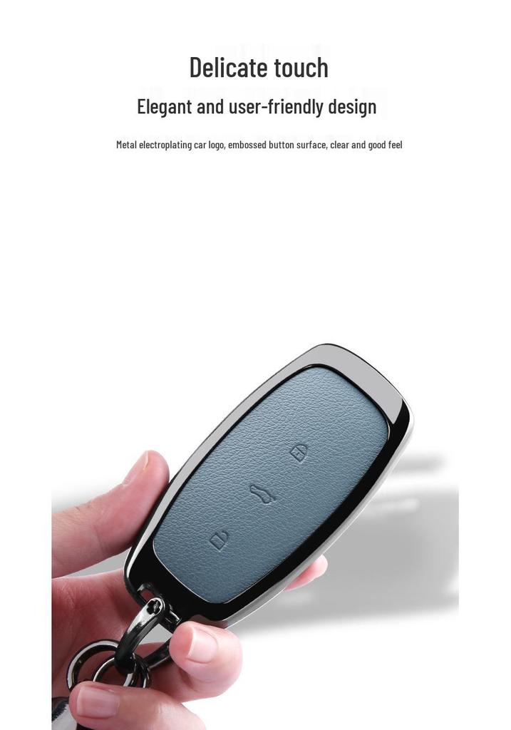 25 Dongfeng Fengshen L8/L7X 2026 Car Key Case - New Energy Protective Leather Cover with Buckle for Men & Women