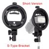Kurzversion S-Typ Halterung Handgriff Halter für Speedlite Blitz Bowens Mount Softbox Beauty Dish Reflektor Schirm