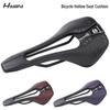HASSNS Lightweight Mountain & Road Bike Saddle - Comfortable, Breathable Microfiber Leather with Hollow Design.