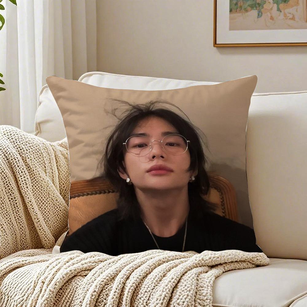 Handsome Singer HHyunjinS Cushion Cover Linen Pillowcase Soft for Sofa Bed Home Room Decor