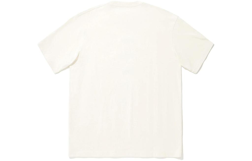 Men's Li-Ning T-Shirts Unisex Ecru Crew Neck Moderate Straight Fit