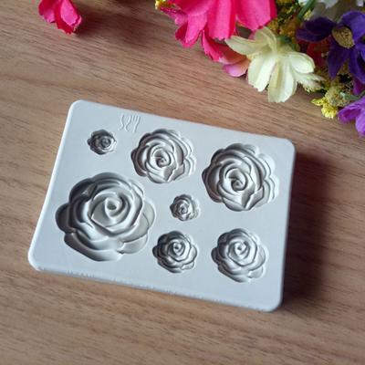 3D Rosenblume Silikon Fondant Schokolade Form Kuchen Dekor Sugarcraft Form