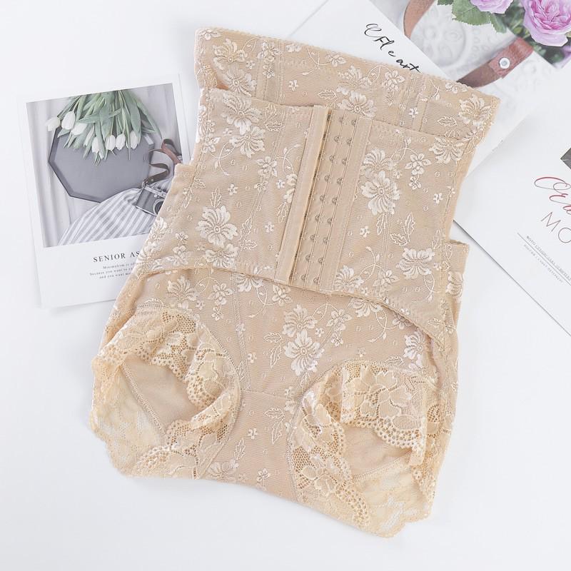 

High-Waisted Tummy Control Lace Shapewear Leggings with Hip Lift for Women L (recommended 105-120 jin) телесный