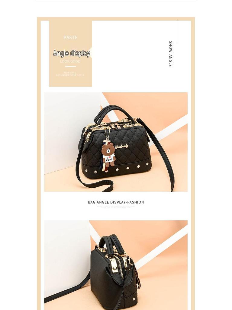 Women's 2025 Trendy Jin Di Leather Shoulder Handbag