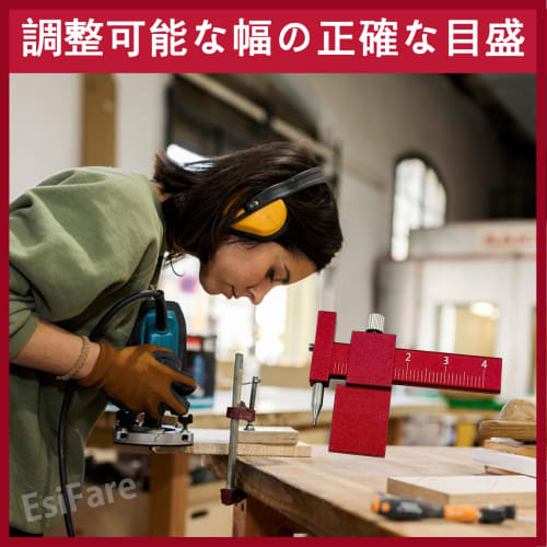 EsiFare Parallel Scribe, Woodworking Scriber with Marking Needle, for Paper Cutting, Electronic Circuit Board Repair, PP and Rubber Bar Repair, Textil