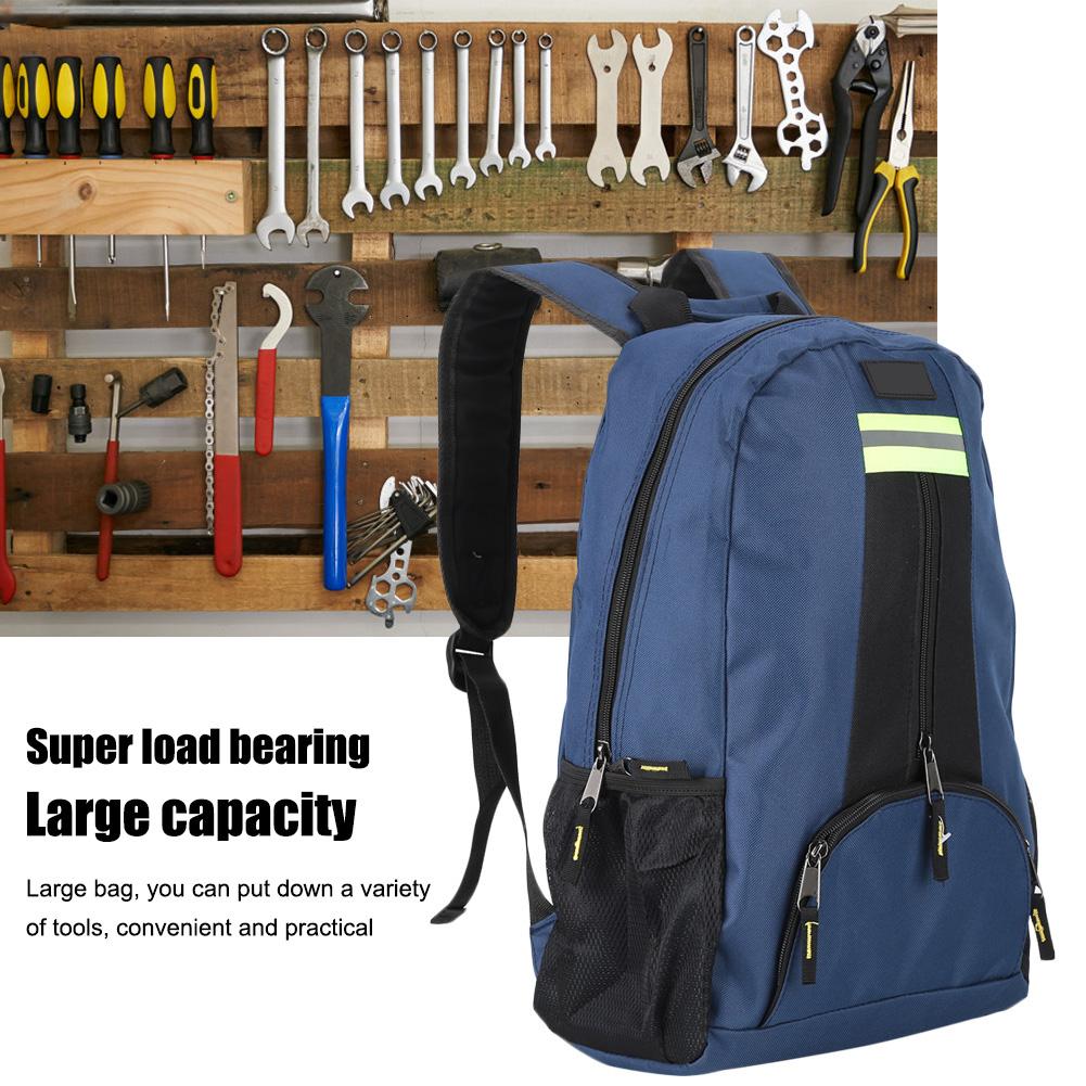 YILEQI? Double Shoulder Tool Bag Oxford Cloth Shoulder Toolkit Repair Tools Storage Backpack