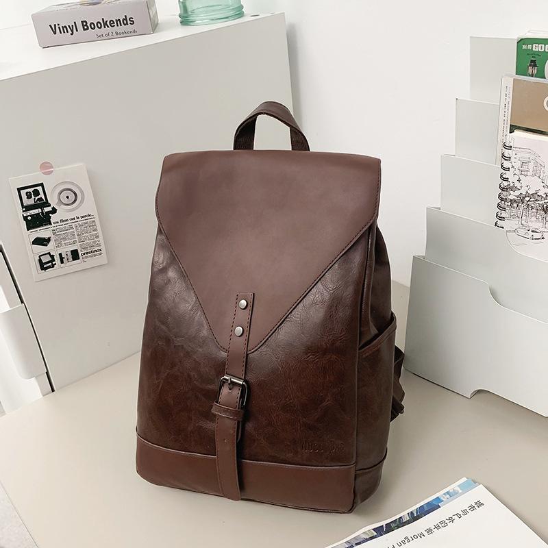 Premium retro backpack women's new simple and versatile college style student schoolbag casual backpack