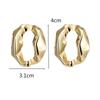 Vintage Minimalist Irregular Round Drop Earrings for Women Geometric Chunky Metal Circle Dangle Fashion Punk Statement Jewelry