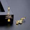 Sparkling Zircon Christmas Tree Earrings For Women Rhinestone Xmas Tree Dangle Earring Girls Holiday Versatile Jewelry