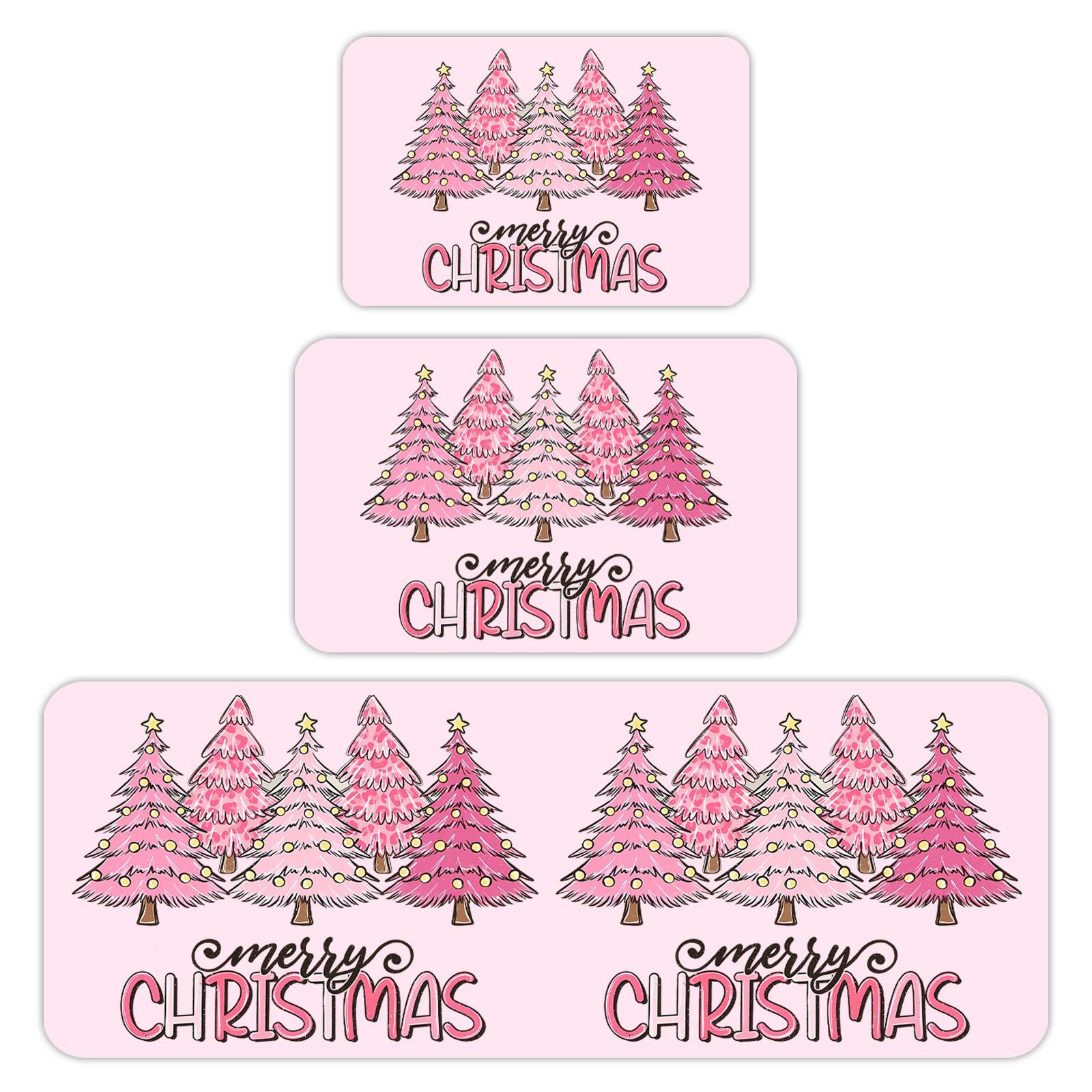 

Рождественский кухонный противоскользящий коврик, ковер, фланелевый придверный коврик, набор из трех частей 45*120СМ/50*80СМ/40*60СМ One Size