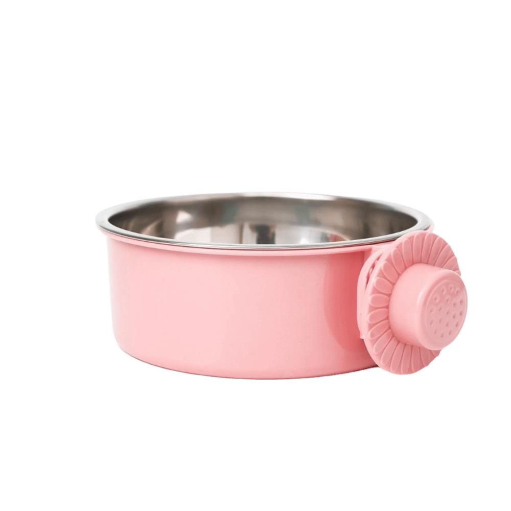 Stainless Steel Small Pet Bowl Hanging Feeding Cup Dog Crate Food and Water Bowl  for Medium Large