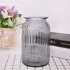 Glass vase clear flower large straight cylindrical transparent European style bottle Nordic stylish beautiful cement colorful
