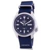 Relógio Masculino Seiko 5 Sports Azul com Pulseira de Nylon Automático SRPE63 SRPE63K1 SRPE63K 100M Recondicionado