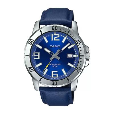 Blue Leather Men's Watch, Casio