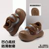 Retro checkered cotton shoes winter new thick-soled non-slip velvet Velcro cotton shoes outer wear