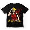 One Piece Luffy Red Silhouette TShirt Straw Hat Jolly Roger Anime Graphic Tee