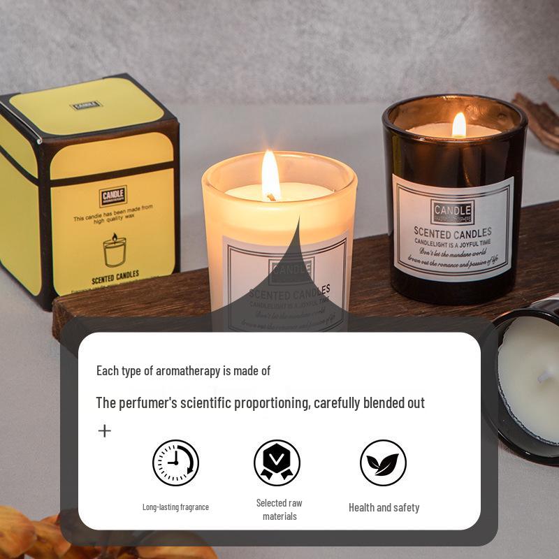 Nordic-Style Scented Candle Cup - Frosted Birthday Gift for Sleep & Romance Atmosphere In Bedroom.