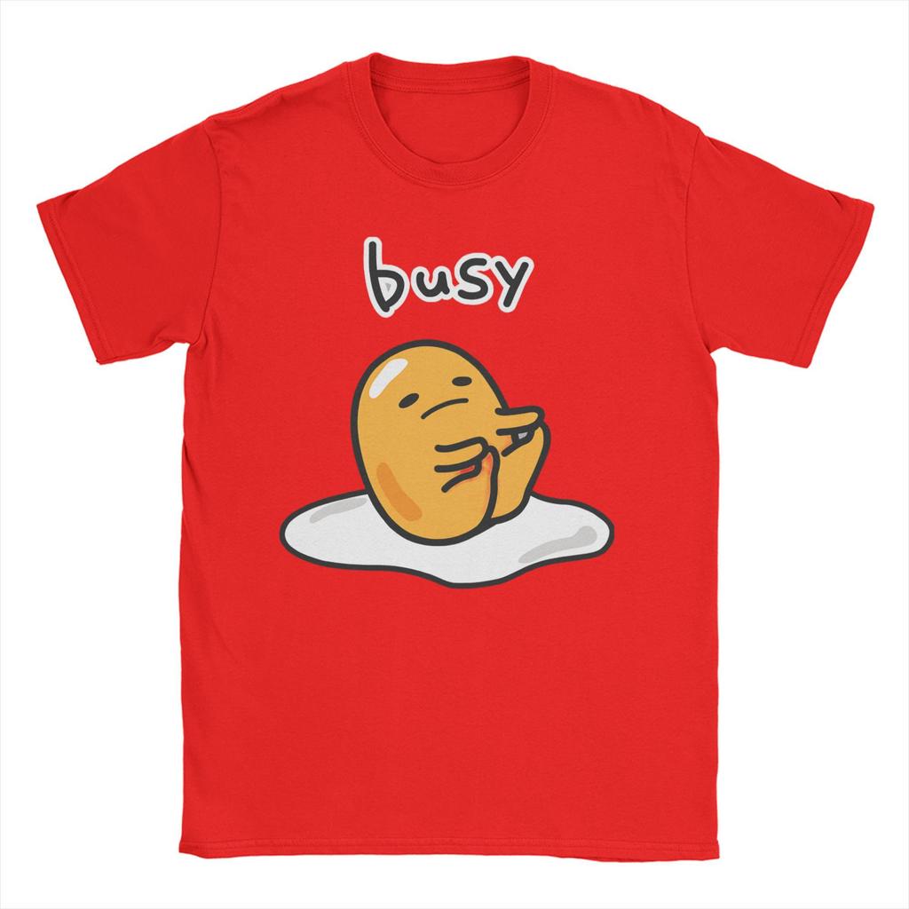 Gudetama Cartoon Eggs Graphic Print T Shirts Men Women  100% Cotton  Tee Shirt Clothing