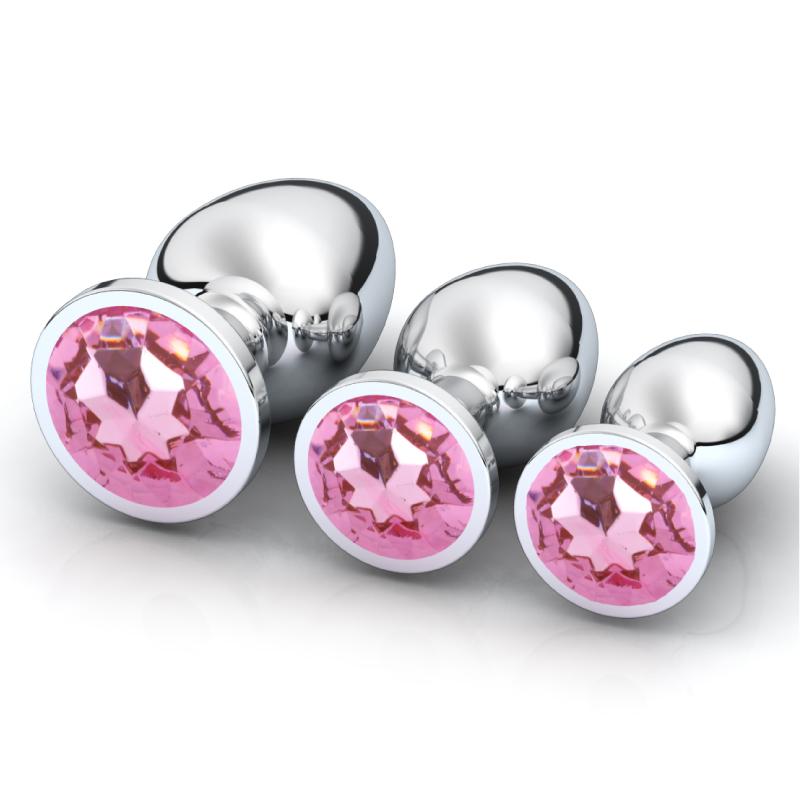 1 Stück 3 Größen Analplug Rund Edelstahl Kristall Buttplug Abnehmbarer Analplug Stimulator Analsex Spielzeug Prostata Massagegerät Dildo
