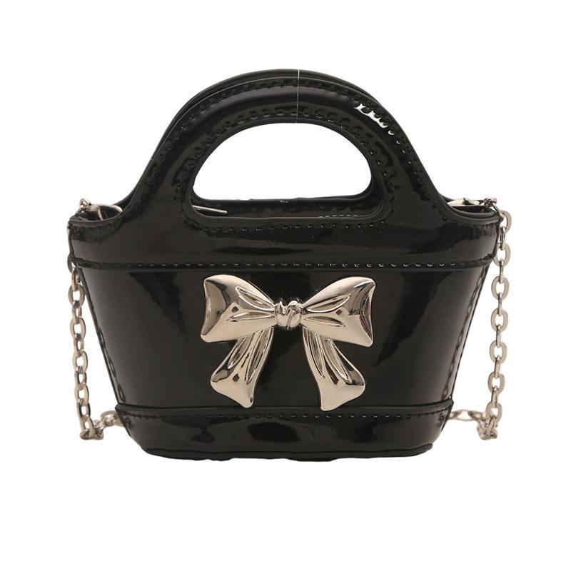 Laser Bag Childrens Bow Pairing With Trendy Chain Decoration For Go Out Play To
