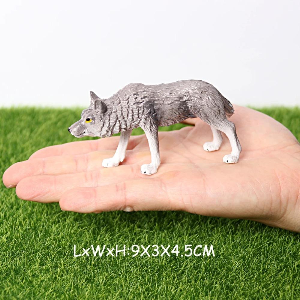 Realistische Wilde Dieren Arctische Wolf Buidelwolf Gorgonops Manenwolf Model Actiefiguren Jungle Bos Dier Speelgoed voor Kinderen