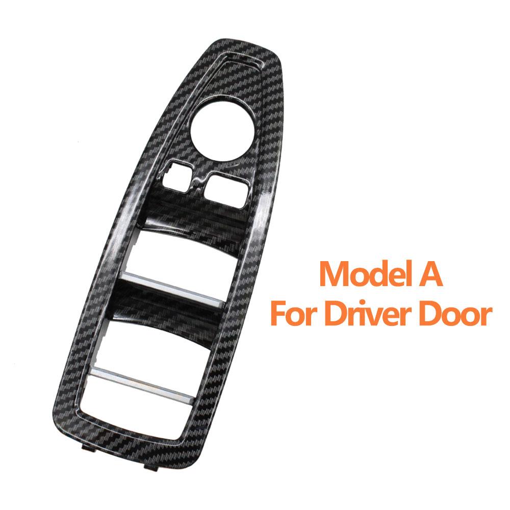 Interior Door Carbon Fiber Window Regulator Switch Panel Trim Cover Replacement For BMW 1 3 4 Series F20 F30 F31 F34 F35 F36