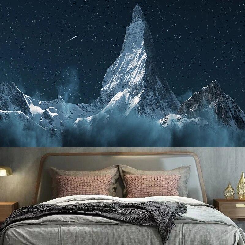 Sunset Peak Natural Landscape Tapestry Wall Hanging Bedroom Dormitory Room  Decoration Background Cloth Home