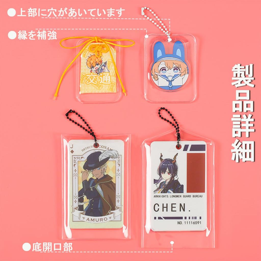 VitalBloom Acrylic Key Holder Cover 7.5x7.5 with Protective Sheet, Original Design, For Rubber Strap, Convenient Storage Item (5 Pack), clear