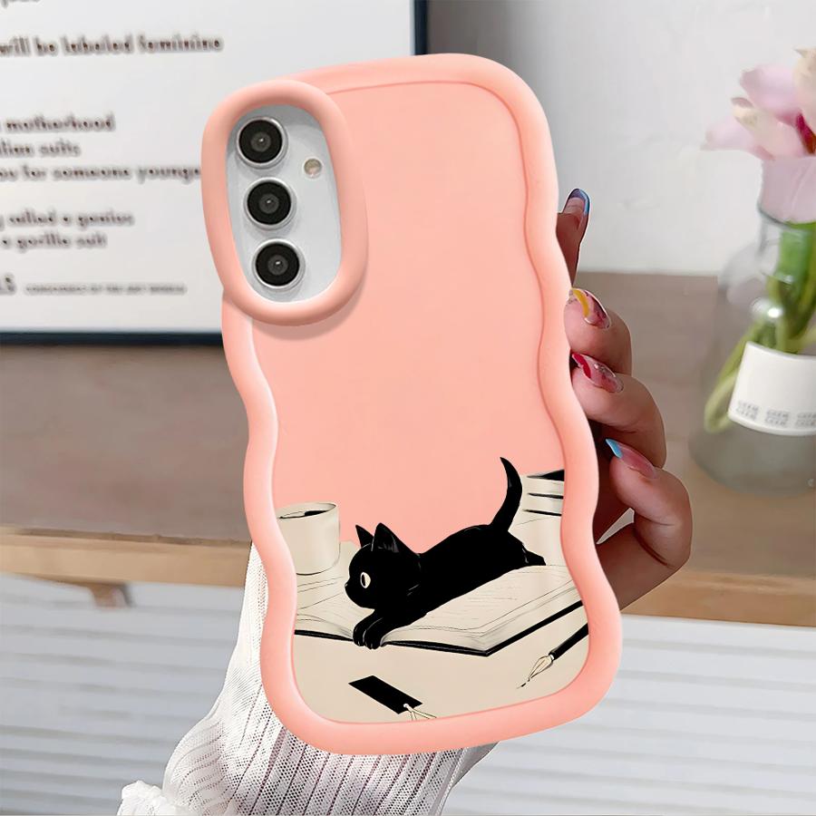 Süße Katzen Hülle für Samsung Galaxy A52 A15 A12 A13 A14 A16 A11 A21s Weiche Handyhülle A06 A05 A53 A04 A22 A23 A33 A03