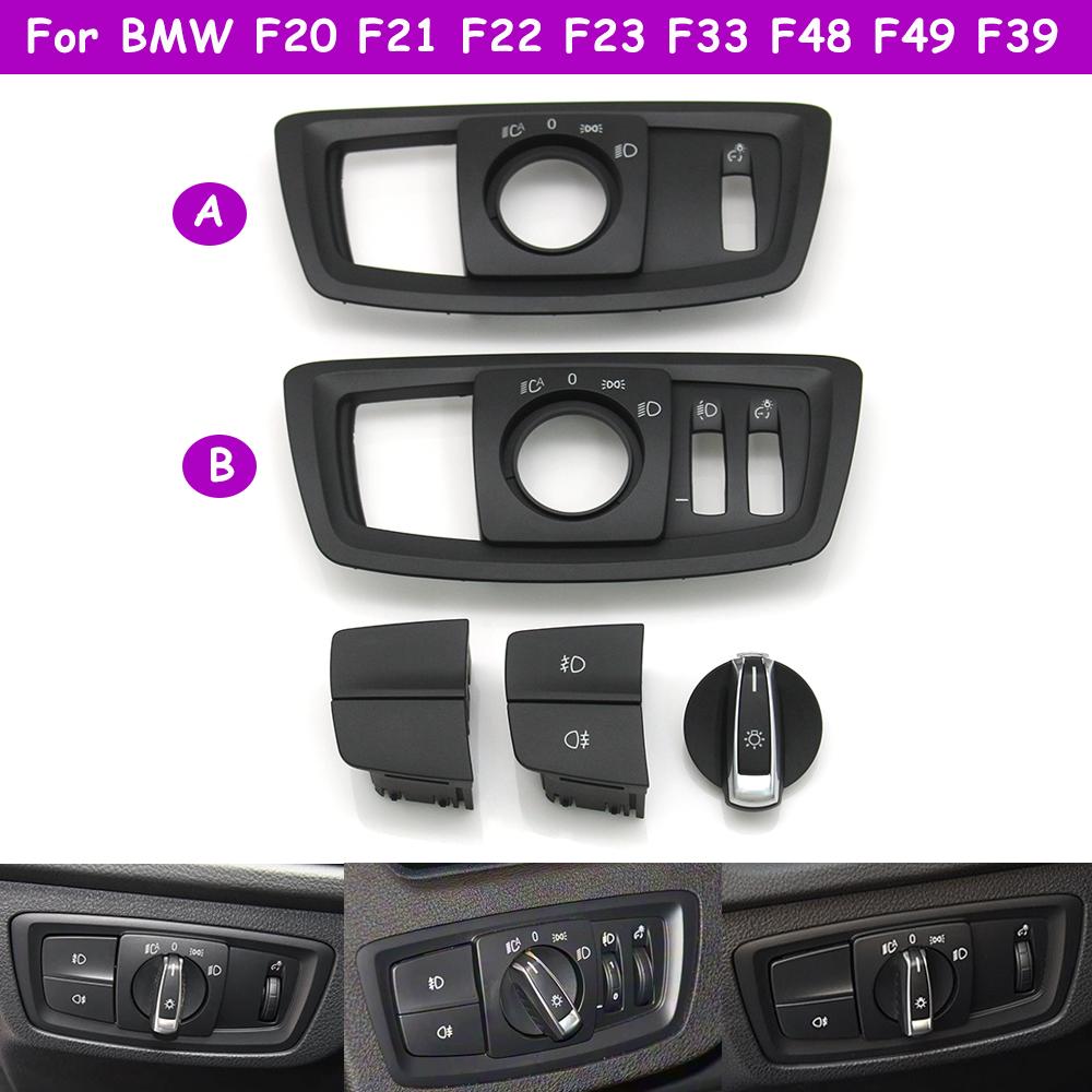 F20 F21 F22 F23 F48 F49 F39 Car Headlight Switch Panel HeadLamp Rotary Front Rear Foglight Button Cover For BMW 1S 2S X1 X2