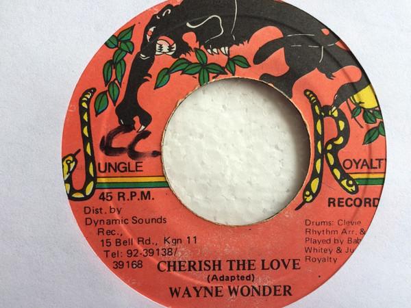 7inch Record WAYNE WONDER Cherish The Love JR002 Jungle Royalty US Reggae Ska Dub Used