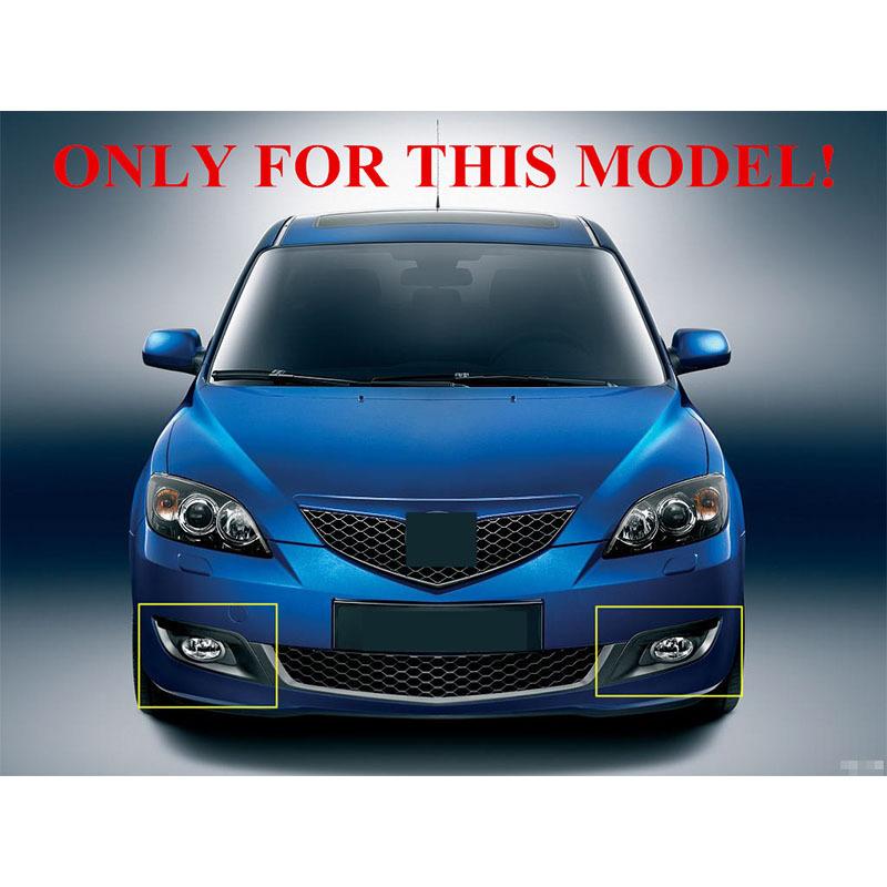 Hoping Auto Front Bumper Fog Light Cover For MAZDA 3 BK Hatchback 2007 2008 2009 1.6L Replacemnet Fog Lamp Cover Hood Shell