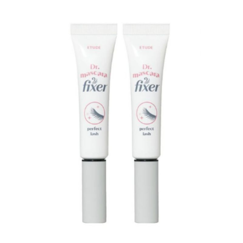 ETUDE HOUSE Dr. Mascara Fixer For Perfect Lash 6ml x2 Set – Clear Lash Base & Top Coat, Long-Lasting Curl Hold
