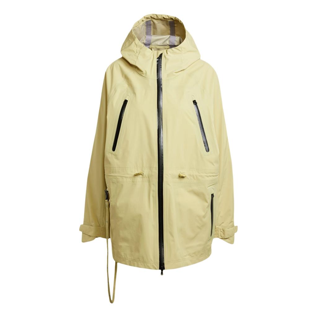 Adidas Solid Color Hooded Zip-Up Long Sleeve Jacket Women Jackets Light-Yellow JF6031