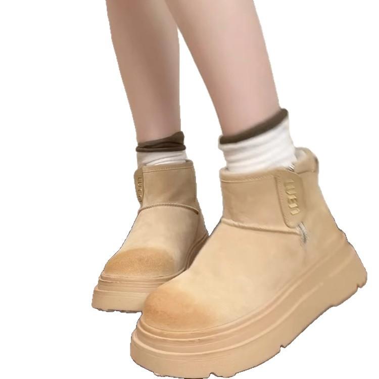 [sheii Su Yinyin] Small ears~ piled thick-soled small short tube wool short boots children's snow boots winter