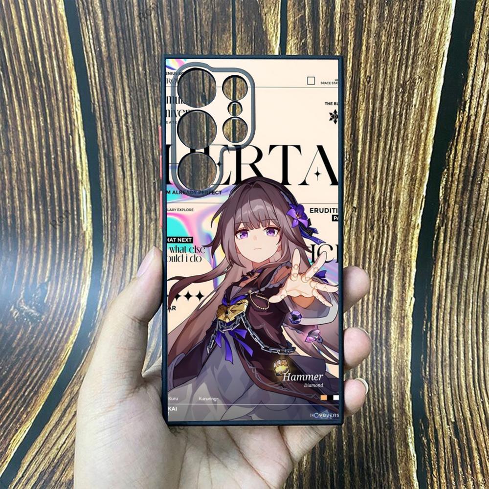 

Honkai Star Rail Herta Phone Case For Samsung S25 Ultra S23 S24 Fe S21 S22 Plus S23 Fe S24 Ultra S21 Fe Matte Cover Samsung S24 FE
