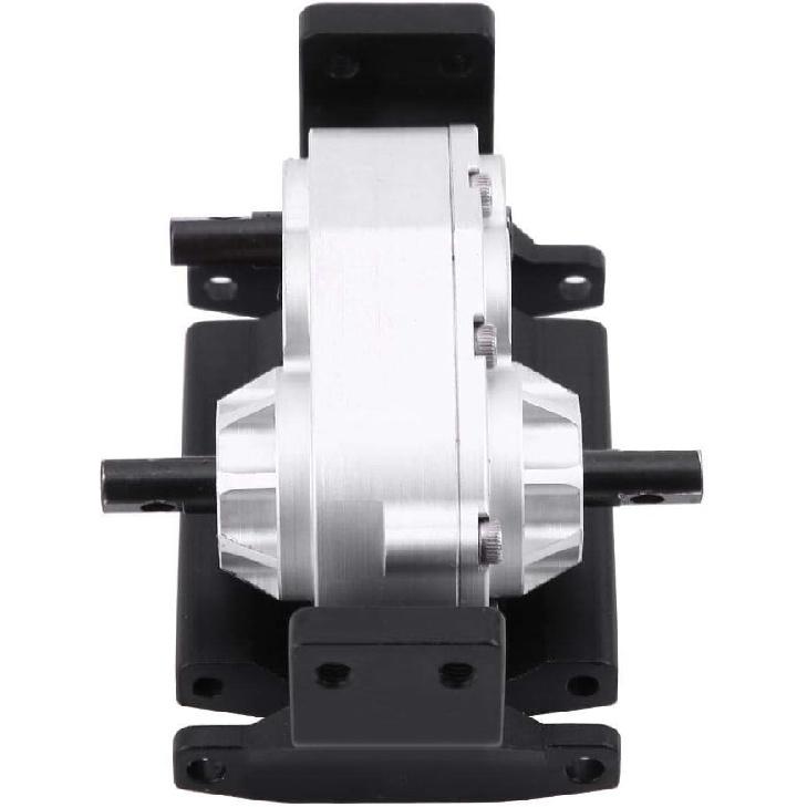 Gearbox Transfer Case with Mount, Metal Transfer Case Upgrade Components Parts with Mount Compatible with SCX10 / D90 1/10 RC Crawler Car