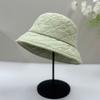 New Hat Women's Winter Plain All-match Basin Hat Autumn and Winter Face Small Bucket Hat Warm Bucket Hat
