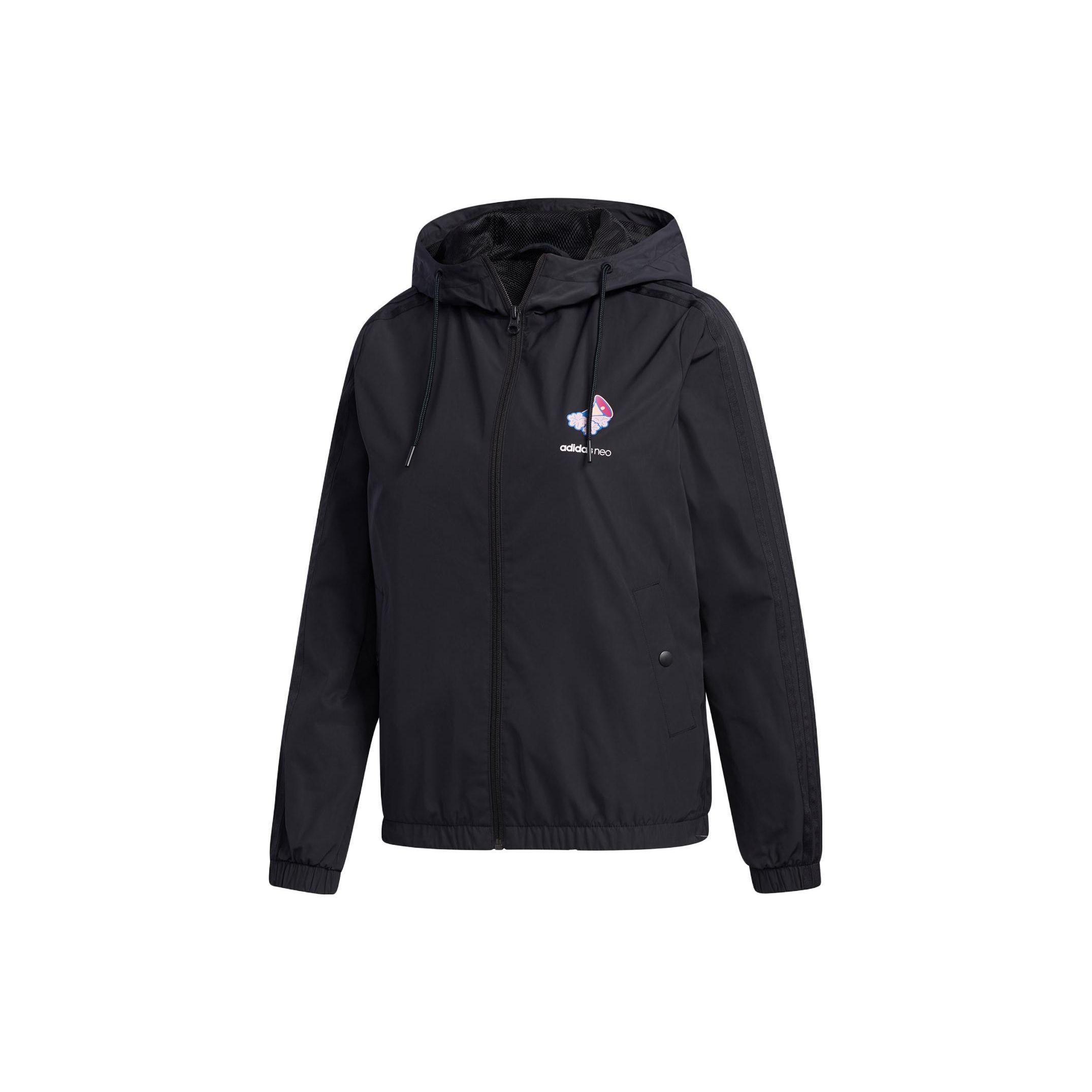 

Adidas Neo Sports Casual Hooded Jacket Women Jackets Black GP5848 S