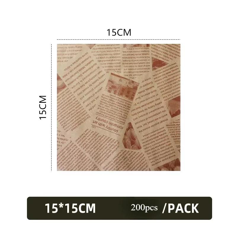 100/1000 Pcs Oil-Proof Paper for Wrapping Burger Bread Fried Food Sandwich Packaging Fryer Air Baking Paper Plate  Accessories