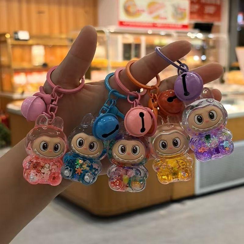 Přeshraniční zámořská online popularita Populární Látka Látka Olej Akryl Písek Láhev Labubu Plující Láhev Qixi