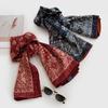 Double-sided Mystic Graphic Silk Wool Scarf Square Shawl Women Commute