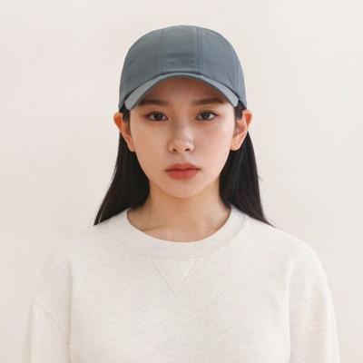 BUTDEEP 7-Panel Nylon Curved Cap - Gray