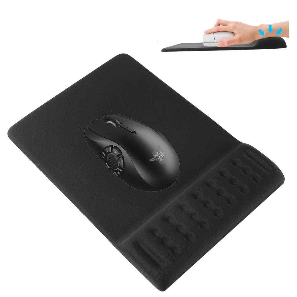 Keyboard Wrist Rest Mouse Pad Wrist Rest Integrated Set of 2 Wrist Support Hand Rest Wrist Cushion Memory Foam Arm Rest Armrest Ergonomic for