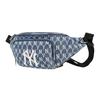 New MLB Monogram Collection Cotton Crossbody Bag, Fanny Pack Unisex Denim Blue 32BGCD011-50U